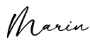 单词Marin书写