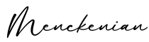 单词Menckenian书写
