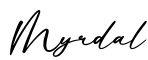 单词Myrdal书写