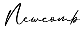 单词Newcomb书写