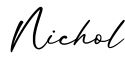 单词Nichol书写