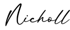 单词Nicholl书写