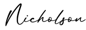 单词Nicholson书写