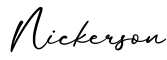 单词Nickerson书写