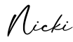 单词Nicki书写