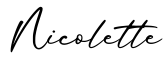 单词Nicolette书写