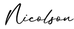 单词Nicolson书写