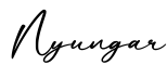 单词Nyungar书写
