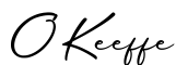 单词O'Keeffe书写