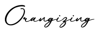 单词Orangizing书写