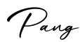 单词Pang书写