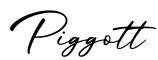 单词Piggott书写