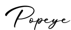 单词Popeye书写