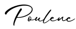 单词Poulenc书写