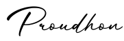 单词Proudhon书写