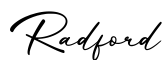 单词Radford书写
