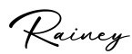 单词Rainey书写