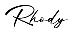 单词Rhody书写