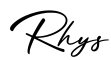 单词Rhys书写