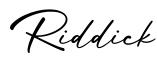 单词Riddick书写