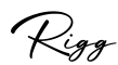 单词Rigg书写