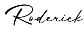 单词Roderick书写