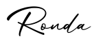 单词Ronda书写