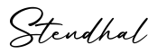 单词Stendhal书写