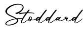 单词Stoddard书写