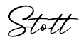 单词Stott书写