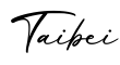 单词Taibei书写