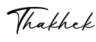 单词Thakhek书写