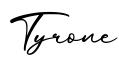 单词Tyrone书写