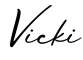 单词Vicki书写