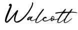 单词Walcott书写