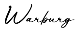 单词Warburg书写