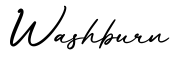 单词Washburn书写