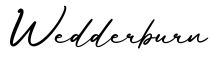 单词Wedderburn书写