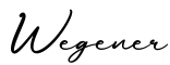 单词Wegener书写
