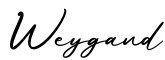 单词Weygand书写