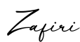 单词Zafiri书写