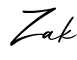 单词Zak书写