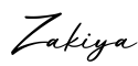 单词Zakiya书写