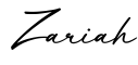 单词Zariah书写