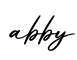 单词abby书写