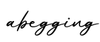 单词abegging书写