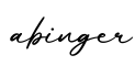单词abinger书写