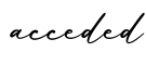 单词acceded书写