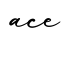 单词ace书写
