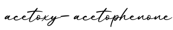 单词acetoxy-acetophenone书写